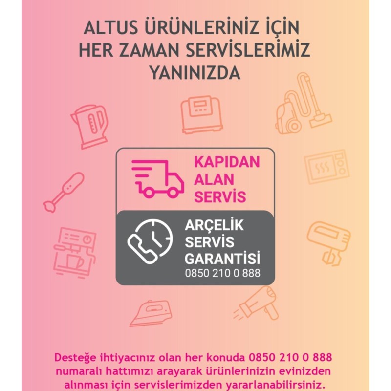 Altus AL 38 BFR Kanatsız Vantilatör Beyaz