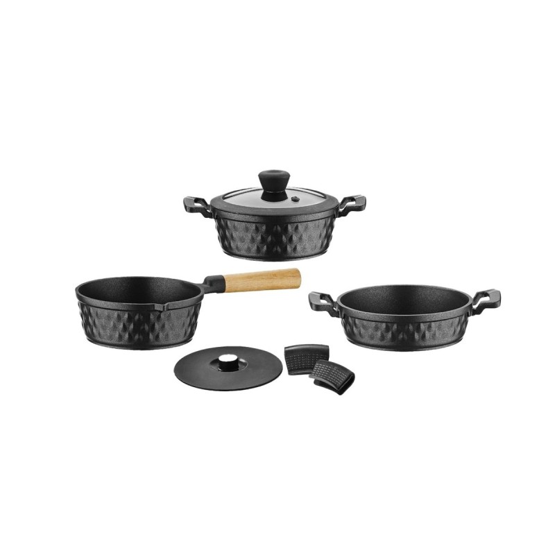 Brioni Diamond 5 Parça Siyah Midi Set Brioni Diamond 5 Parça Siyah Midi Set