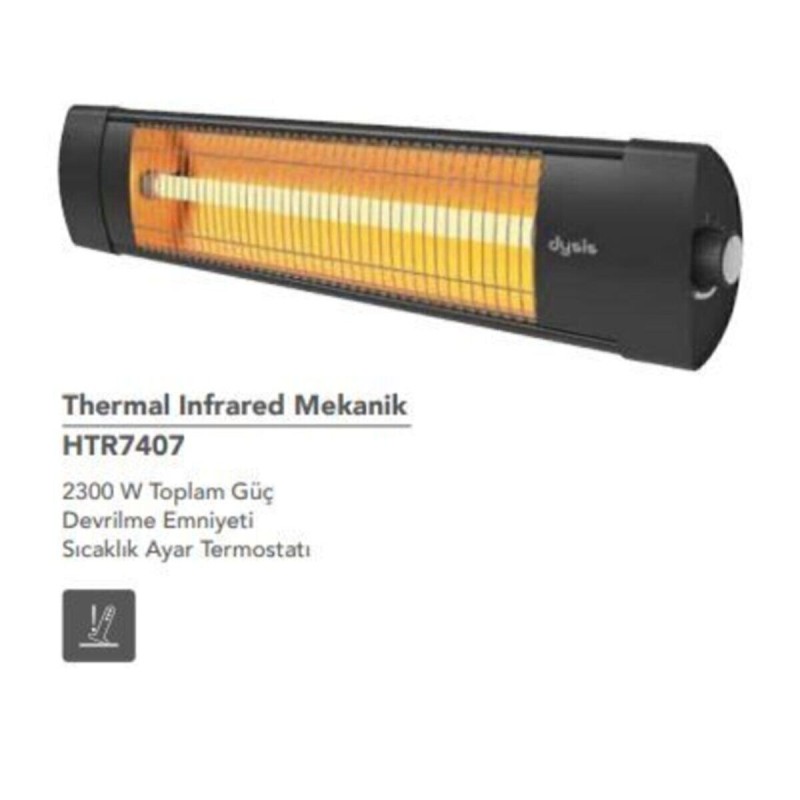 Dysis HTR-7407 Thermal 2300 W Duvar Tipi Infrared Isıtıcı Dysis HTR-7407 Thermal 2300 W Duvar Tipi Infrared Isıtıcı