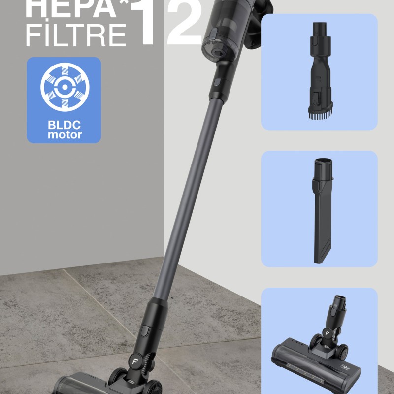 Fakir Shadow 7016 Gun Metal Şarjlı Dikey Süpürge Fakir Shadow 7016 Gun Metal Şarjlı Dikey Süpürge