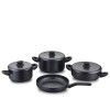 Korkmaz Lina Plus A2888 Siyah 7 Parça Granit Tencere Seti Korkmaz Lina Plus A2888 Siyah 7 Parça Granit Tencere Seti