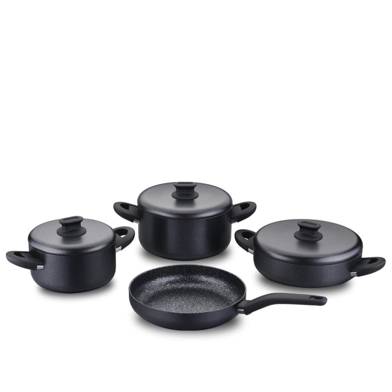 Korkmaz Lina Plus A2888 Siyah 7 Parça Granit Tencere Seti Korkmaz Lina Plus A2888 Siyah 7 Parça Granit Tencere Seti