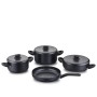 Korkmaz Lina Plus A2888 Siyah 7 Parça Granit Tencere Seti
