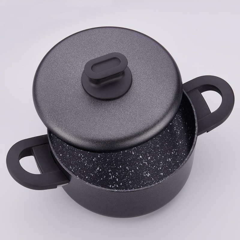 Korkmaz Lina Plus A2888 Siyah 7 Parça Granit Tencere Seti Korkmaz Lina Plus A2888 Siyah 7 Parça Granit Tencere Seti