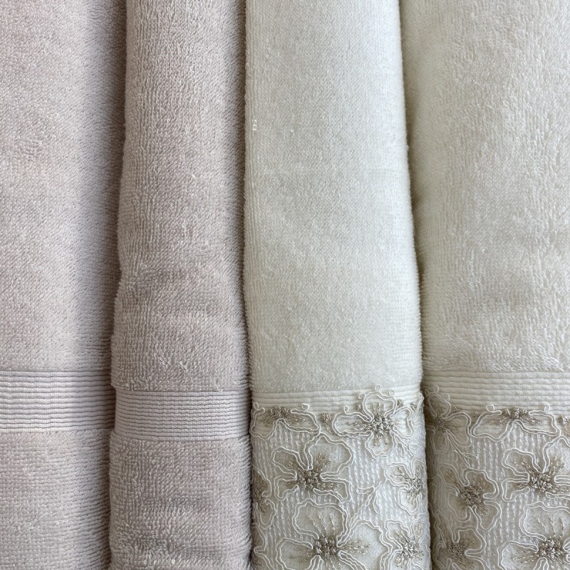 Özdilek Begonvil Best Set (Hamam Takımı) Krem-Bej - 70 x 150 cm