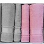 Özdilek Colourist Best Set Hamam Seti Banyo Havlu Takımı Açık Gri-pembe