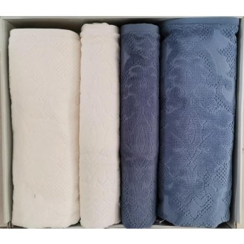 Özdilek Curve Best Set (Hamam Takımı) Krem-İndigo Özdilek Curve Best Set (Hamam Takımı) Krem-İndigo