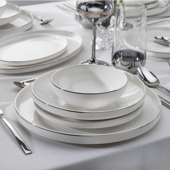 Schafer Adel Platin01 56 Parça 12 Kişilik Yemek Takımı