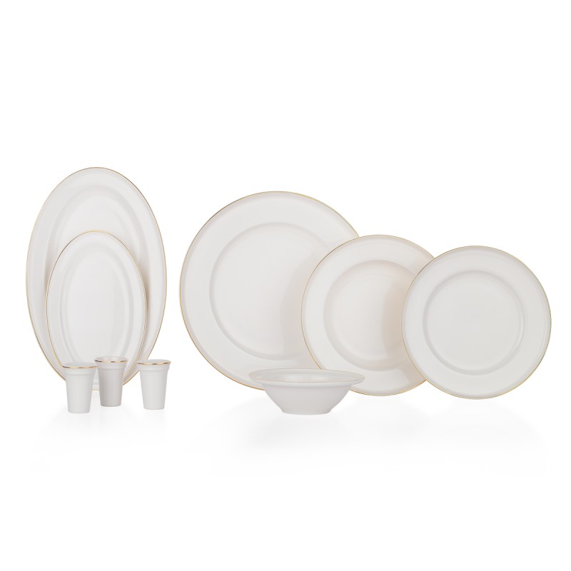 Schafer Mandy Gold 56 Parça 12 Kişilik Yemek Takımı Schafer Mandy Gold 56 Parça 12 Kişilik Yemek Takımı