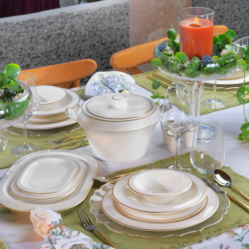 Schafer Tılsım Timeless Yemek Takımı 60 Parça-Gold Schafer Tılsım Timeless Yemek Takımı 60 Parça-Gold
