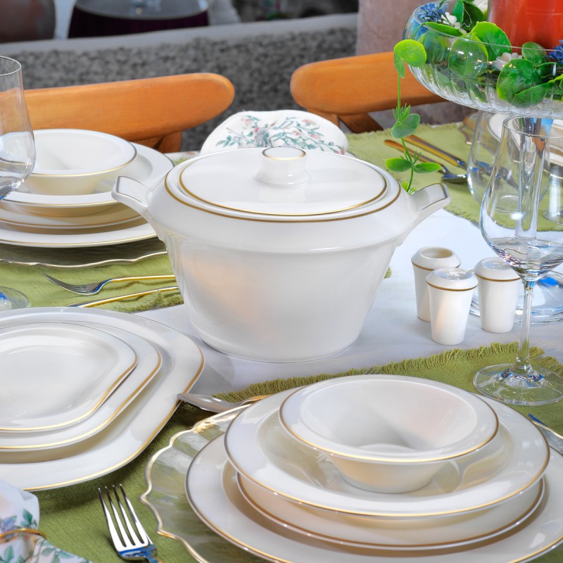 Schafer Tılsım Timeless Yemek Takımı 60 Parça-Gold Schafer Tılsım Timeless Yemek Takımı 60 Parça-Gold